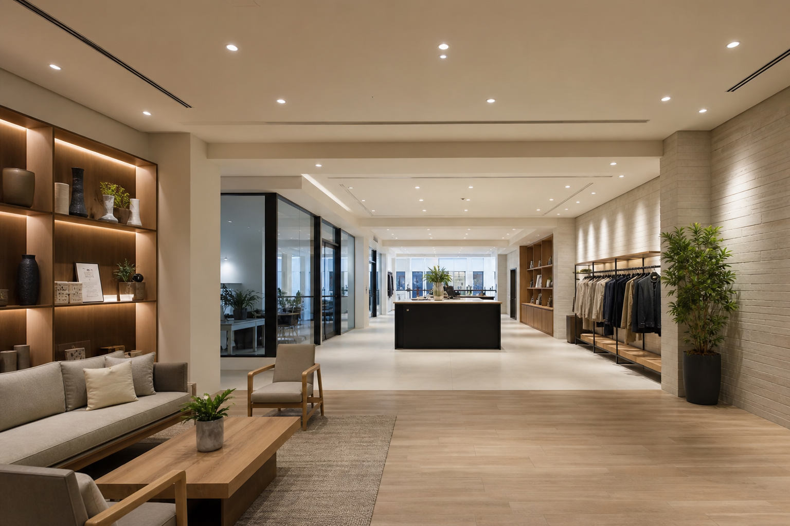 Commercial LED lighting in a Brownwood, TX business